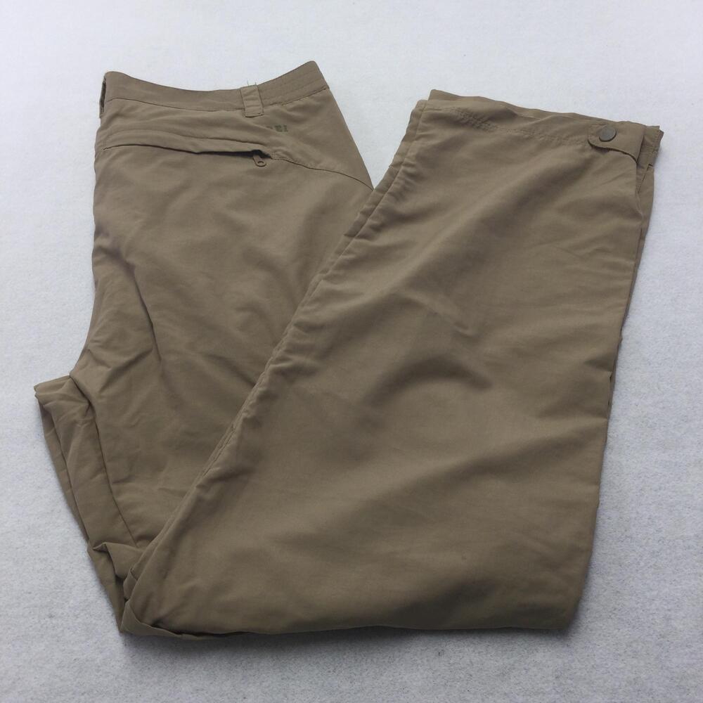 REI Pants Womens 10 Beige Convertible Zip Off Hiking Cargo Lightweight UPF 50+
